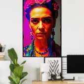 Neo-Frida : Poster de portraits de Rebel Radiant (Bureau à domicile)