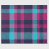 Neo-Fuchsia Plaid Giftwrap Cadeaupapier (Vlak)