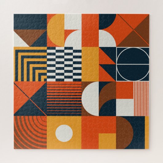 Neo geo:  abstracte compositie legpuzzel (Horizontaal)