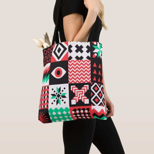 NEO GEO. grafisch ontwerp van het geometriepatroon Draagtas (Dichtbij)