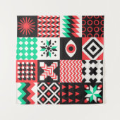 NEO GEO. grafisch ontwerp van het geometriepatroon Wandkleed (Voorkant (horizontaal))