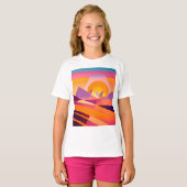 NEO GEO ZONSONDERGANG LANDSCHAP T-SHIRT (Voorkant volledig)