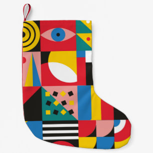 Neo Geometric Illustration. Geometrische vormen en Kleine Kerstsok