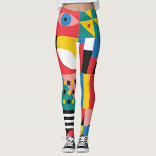 Neo geometrische kleurrijke vormenillustratie leggings