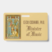 Neo-gotische Romeinse Cecilia (BNG 02) Badge (Achterkant)