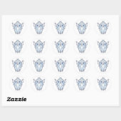 Neo-Kageko Ijsachtige Spookachtige Fantasie Wezens Ronde Sticker (Vel)