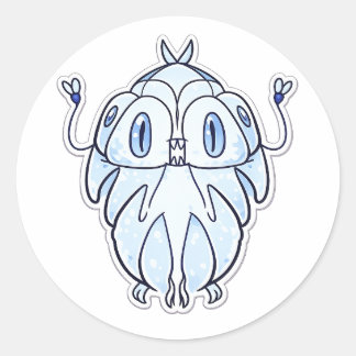 Neo-Kageko Ijsachtige Spookachtige Fantasie Wezens Ronde Sticker