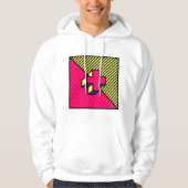 Neo Memphis Cross/Plus Sign Motif Hoodie (Voorkant)