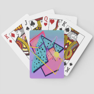 Neo-Memphis Design Ken Gage Retrowave Fine Art Pokerkaarten