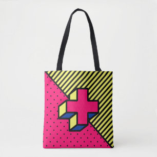 Neo-Memphis-patch - Cross/Plus-teken Draagtas