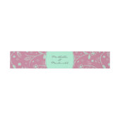 NEO MINT DUSKY PINK Modern Floral Uitnodigingen Wikkel (Vlak)