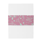 NEO MINT DUSKY PINK Modern Floral Uitnodigingen Wikkel (Achterkant Voorbeeld)