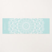 Neo Mint en White Mandala Persoonlijke Boho Yogamat (Voorkant (horizontaal))