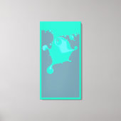 Neo Mint Fractal Natte Verf. Minimale Abstracte ve Canvas Afdruk (Voorkant)