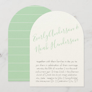 Neo Mint Minimalistische Typografie Trouwkaart Kaart