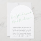 Neo Mint Minimalistische Typografie Trouwkaart Kaart (Voorkant)