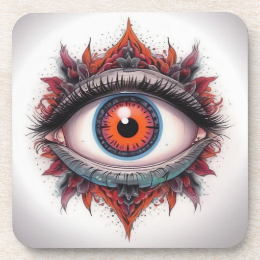 NEO MODE EYEBALL FANTASY TATTOO BIER ONDERZETTER (Voorkant)