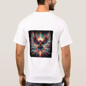 Neo Phoenix Explosion-Vibrant Electric Bird Art T-shirt (Achterkant)