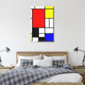 Neo-plasticisme Mondriaanse stijl Canvas Afdruk (Insitu (Slaapkamer))