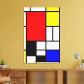 Neo-plasticisme Mondriaanse stijl Canvas Afdruk (Insitu (Woonkamer))