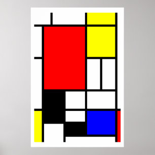 Neo-plasticisme Mondriaanse stijl Poster