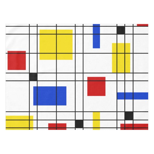 Neo-Plasticisme Tafelkleed (Voorkant (Horizontaal))