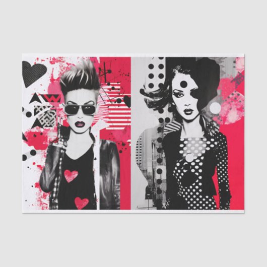 Neo Pop roze tissuepapier (Voorkant)