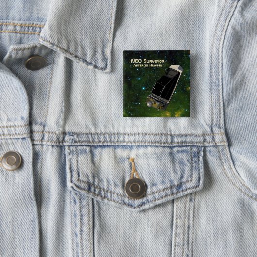 NEO Surveyor Asteroid Hunter Vierkante Button 5,1 Cm (In situ)
