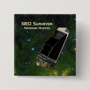 NEO Surveyor Asteroid Hunter Vierkante Button 5,1 Cm