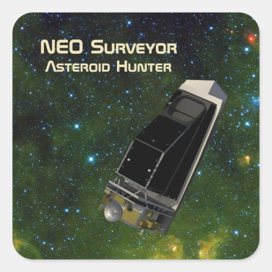NEO Surveyor Asteroid Hunter Vierkante Sticker (Voorkant)