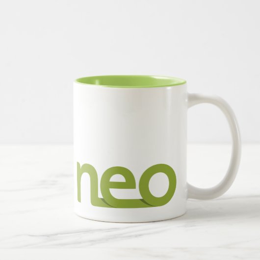 Néo- tasse verte de logo (Droit)
