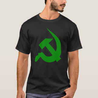 Neo-Thick Dark Green Hammer & Sickle op Black T-shirt
