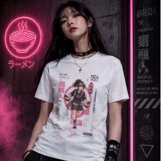 Neo Tokyo Bestanden 008 – Noodle District | Ramen Tri-Blend Shirt