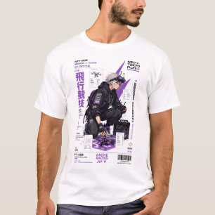 Neo Tokyo-bestanden 009 –Cyberpunk FPV-anime-techw T-shirt