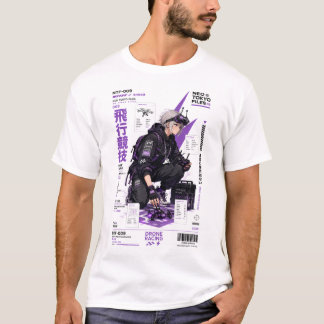 Neo Tokyo-bestanden 009 –Cyberpunk FPV-anime-techw T-shirt
