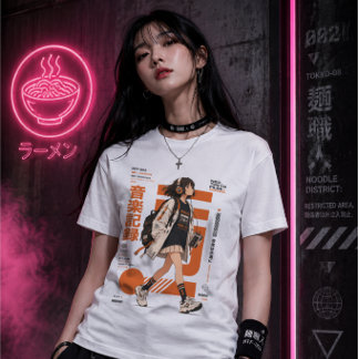 Neo Tokyo Files 002 -Retro Anime Muziek Techwear Tri-Blend Shirt