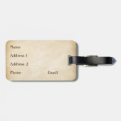 Neo-Victoriaans Wereldkaart Aangepaste Steampunk Bagagelabel (Achterkant horizontaal)