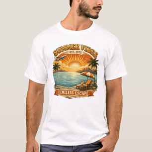 Neo-Vintage Zomer Vibes – Tijdloze Ontsnapping T-shirt