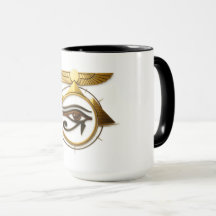NeoAnkh 3D Oog van Horus Vleugelige Zonneschijf Sy
