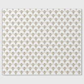Neoclassical Gold Ornamental Lily Pattern Weddensc Cadeaupapier (Vlak)
