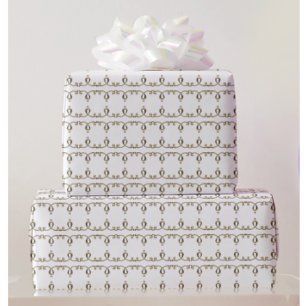 Neoclassical Gold Ornamental Lily Pattern Weddensc Cadeaupapier