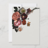 Neoclassicistisch Bloemenlicht & Luchtige Bruiloft Kaart (Achterkant)