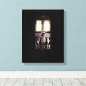 Neoclassicistisch marmeren beeldhouwdoek canvas afdruk (Insitu (Houten vloer))