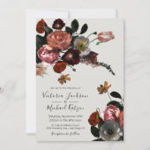 Neoclassieke Floral light & airy Wedding Kaart (Voorkant)