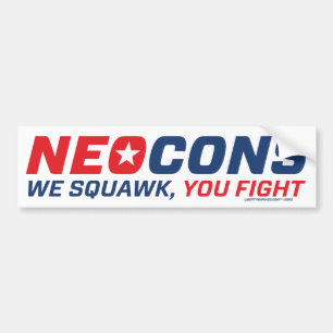 Neocon Chickenhawk Logo Bumpersticker