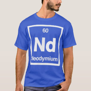 Neodymium - Nd - Periodieke Lijst van Elementen - T-shirt