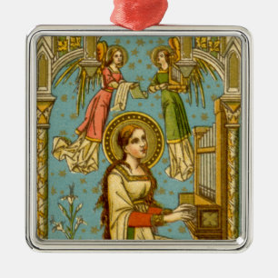 NeoGothic St. Cecilia of Rome (in detail; BNG 02) Metalen Ornament