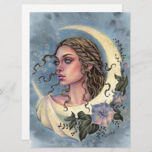 Neoma Fantasy New Moon Enchantress Art Kaart (Voorkant / Achterkant)