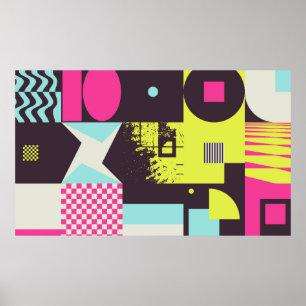 Neomodern esthetica van het brutalisme design post poster