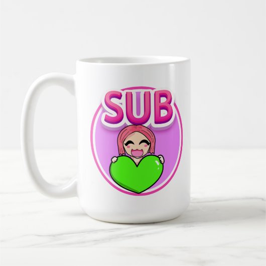 Neomotoko's Sub Love Emote Mug (Gauche)